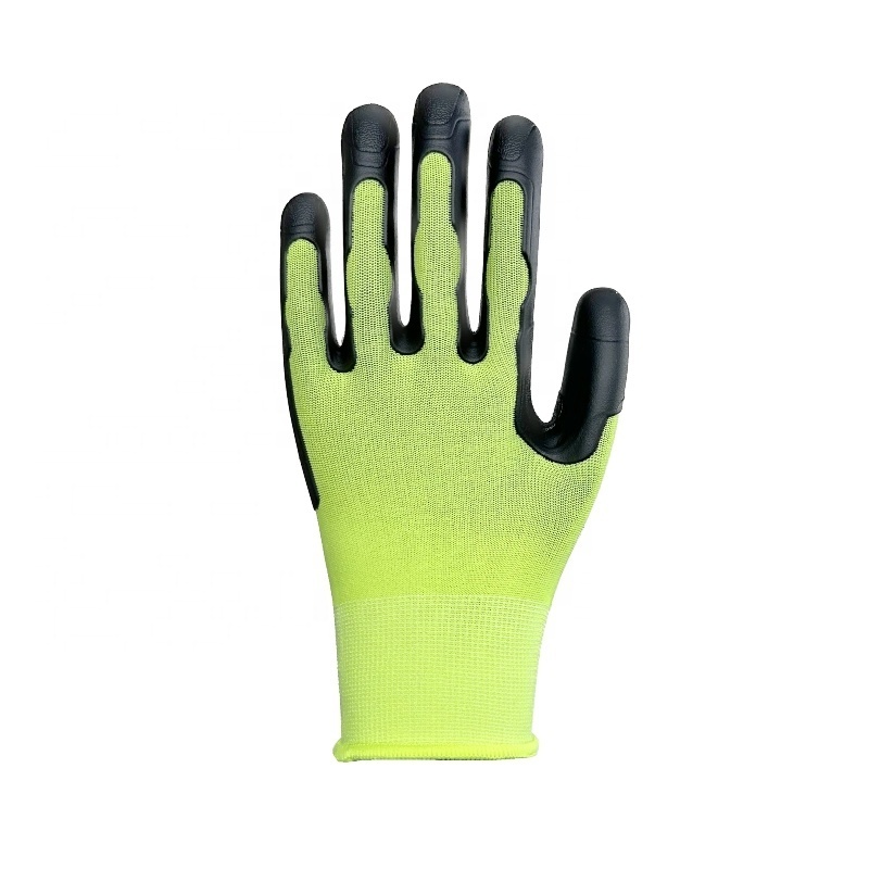 Wear resistance high dexterity food safe TPE injection molded maximum grip work hand gloves for construction DIY Hardware