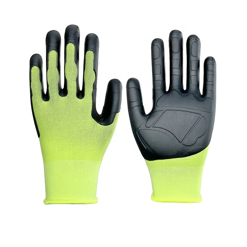 Wear resistance high dexterity food safe TPE injection molded maximum grip work hand gloves for construction DIY Hardware