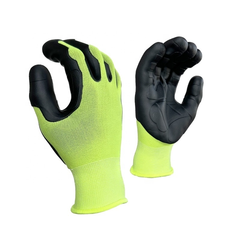 Wear resistance high dexterity food safe TPE injection molded maximum grip work hand gloves for construction DIY Hardware