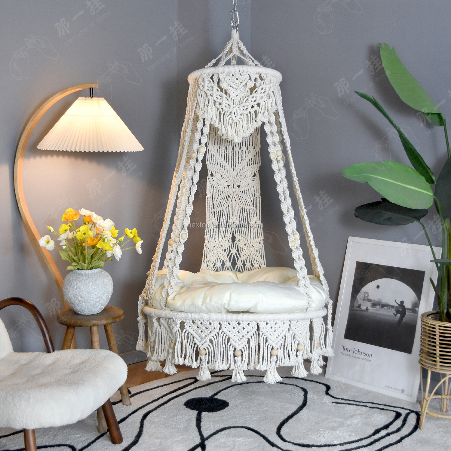 Pure handmade compilation hanging chair hanging basket rocking chair balcony thousand autumn living room hanging chair beds