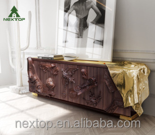 Light Luxury Bocadolobo Design Wooden Console Home Furniture Customized Living Room Cabinets Curio