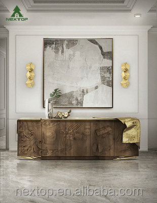 Light Luxury Bocadolobo Design Wooden Console Home Furniture Customized Living Room Cabinets Curio