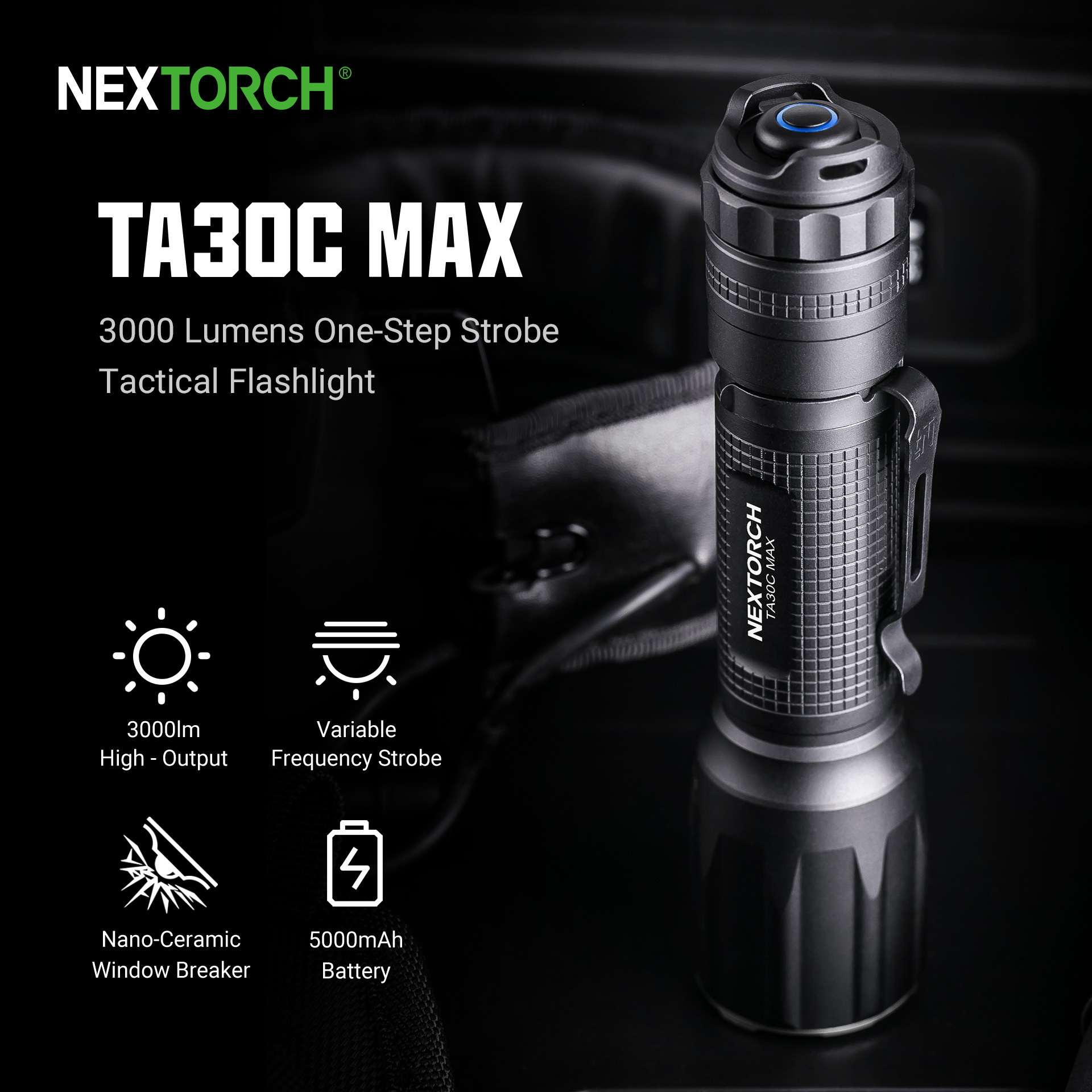 3000 lumen tactical flashlight TA30C MAX el feneri outdoor led flashlight tactical torch light led  powerful flashlights