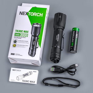 Bright usb flashlight 3000 lumen one-step strobe tactical flashlight self defense outdoor hunting edc flashlight