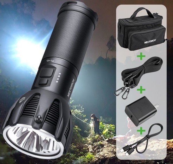 High power LED flashlights Nextorch 150000 lumen saint torch 30C flashlight work light lantern for camping hiking