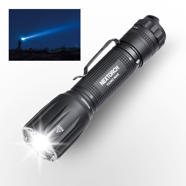 3000 Lumen New Product 2023 Ideas Flashlight TA30C Max Multi Functional Flash Light Torches Flashlight LED Black Tactical 65 80