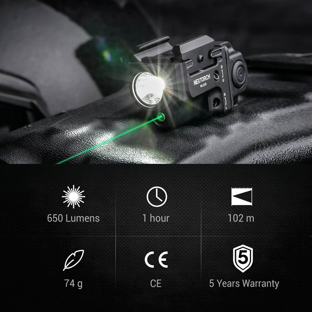 Nextorch 650 lumen torch light long range for hunting in the nigh WL22R tactical flashlight search light for hunting