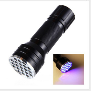 21 LED UV ULtra Violet flashlight Scorpion light UV Multifunctional fake currency detection flashlight