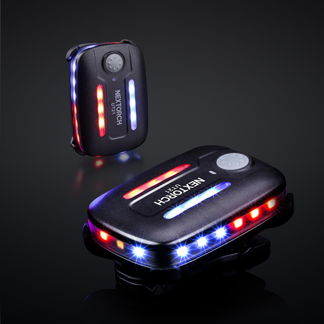 New flashing Mini Red Blue Strobe Light with Flashlight LED Shoulder Lamp  red blue led magnetic led shoulder warning light