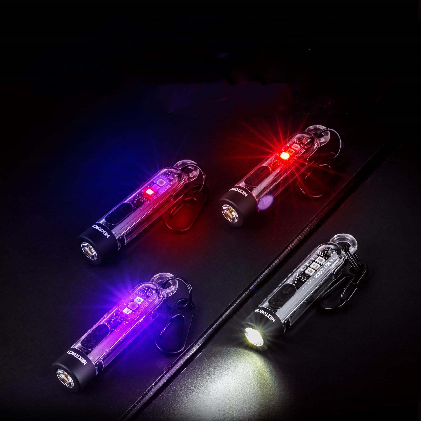 multiple-light source keychain flashlight tactical desk lamp Mini USB Rechargeable uv Red light flashlight pocket flash light