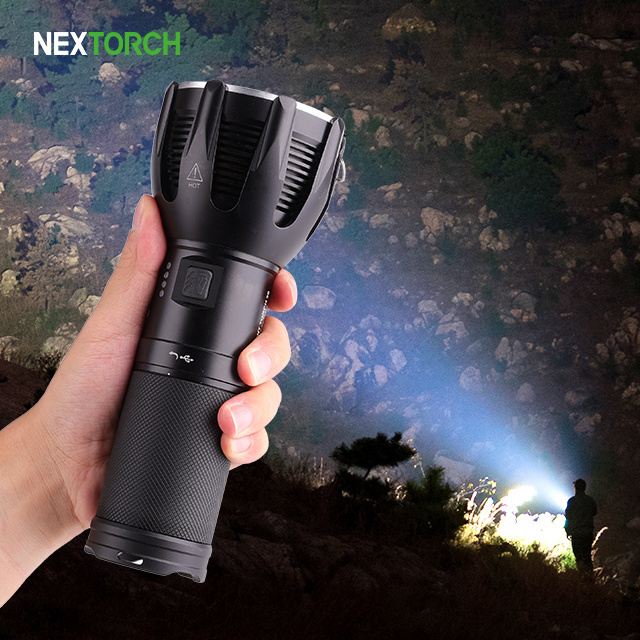 super powerful flashlights Nextorch flash light rechargeable 100000 lumen defensa personal led flashlight camping torch light