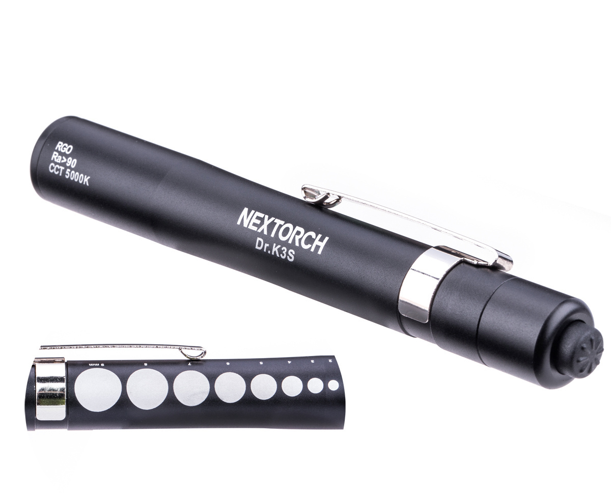 NEXTORCH K3S ENT Pen Light with Pupil Gauge - Doctor Healthcare Medical LED Penlight