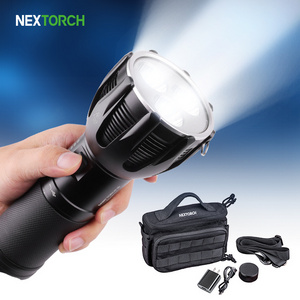 super powerful flashlights Nextorch flash light rechargeable 100000 lumen defensa personal led flashlight camping torch light