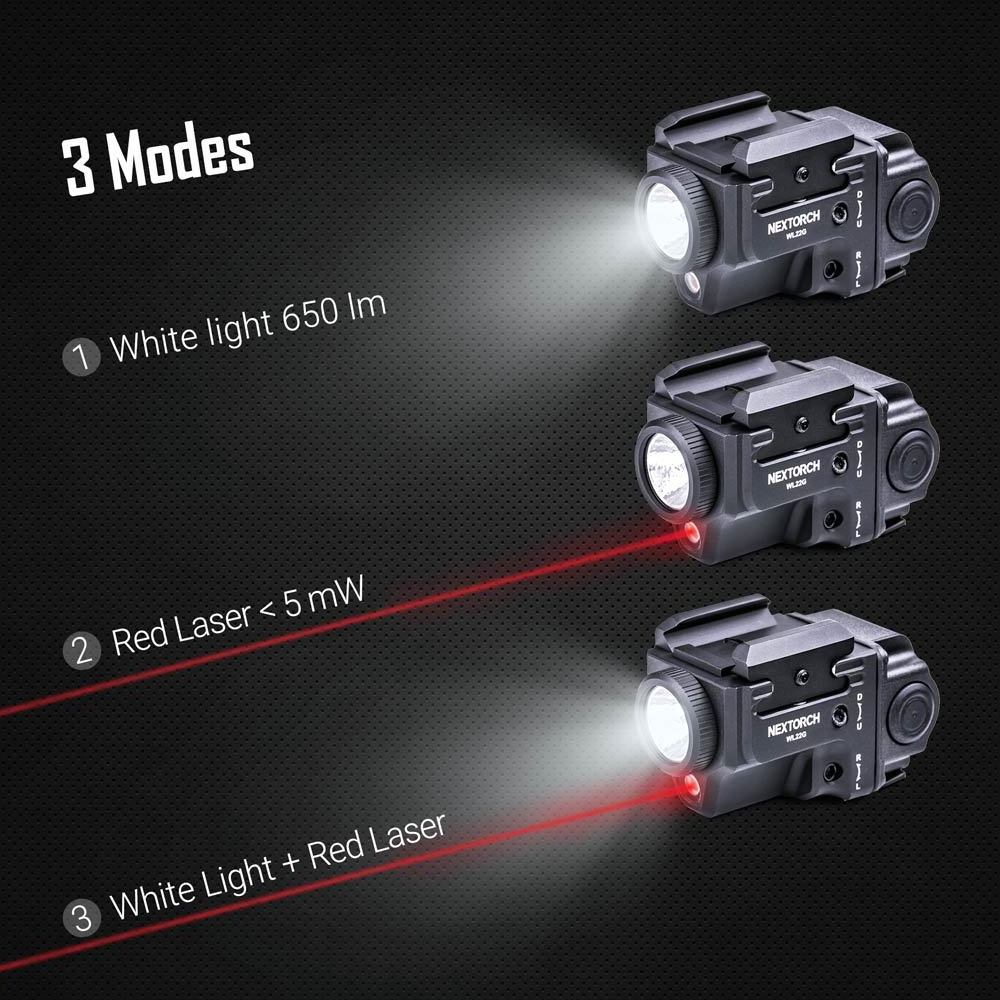 Red laser tactical light 650 lumen powerful light WL22R led  tactical flashlight