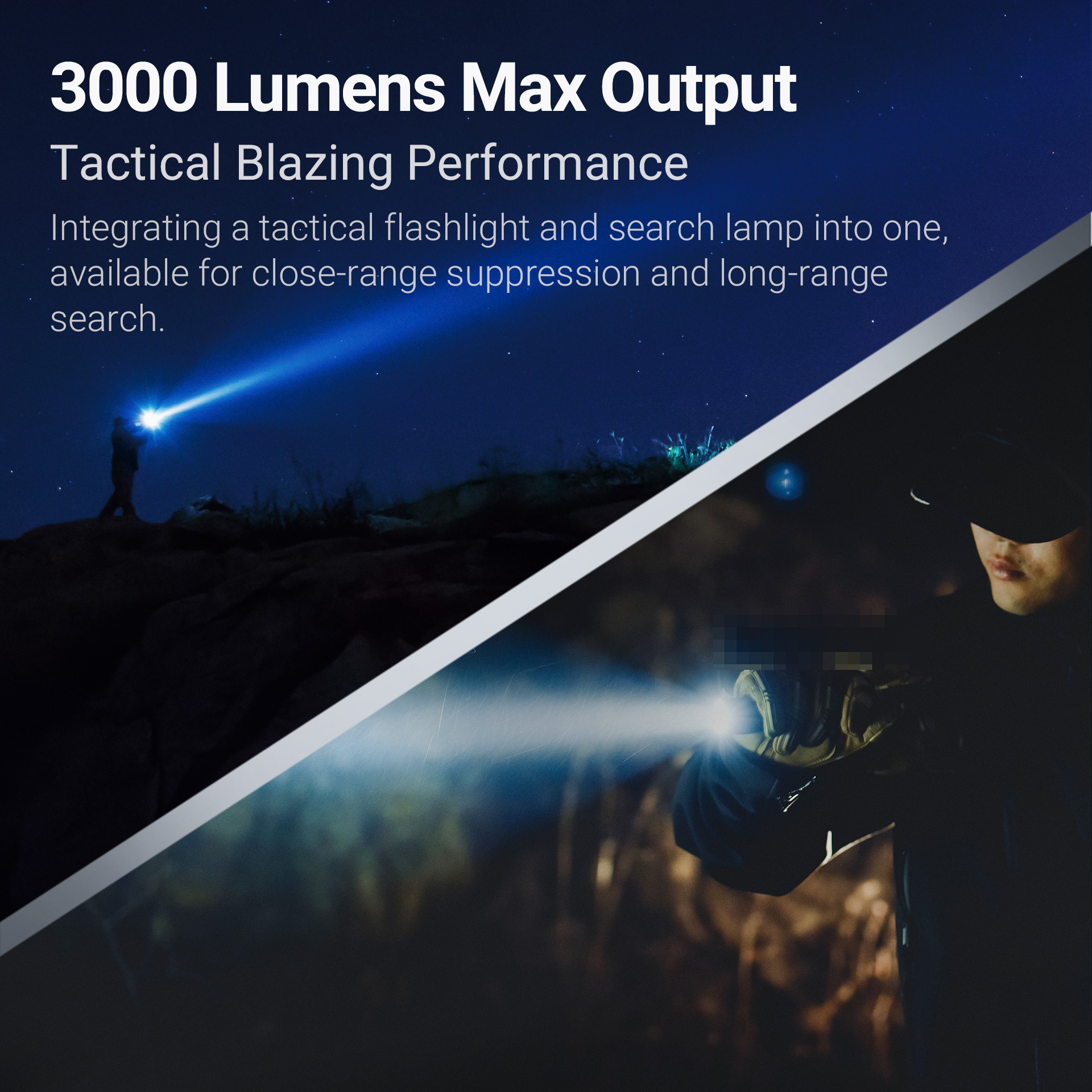 3000 Lumen New Product 2023 Ideas Flashlight TA30C Max Multi Functional Flash Light Torches Flashlight LED Black Tactical 65 80