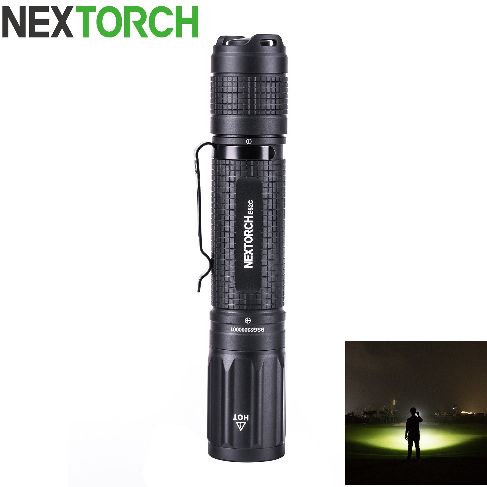 3000 lumen powerful LED edc flashlight E52C waterproof powerful rechargeable flash lights torch light