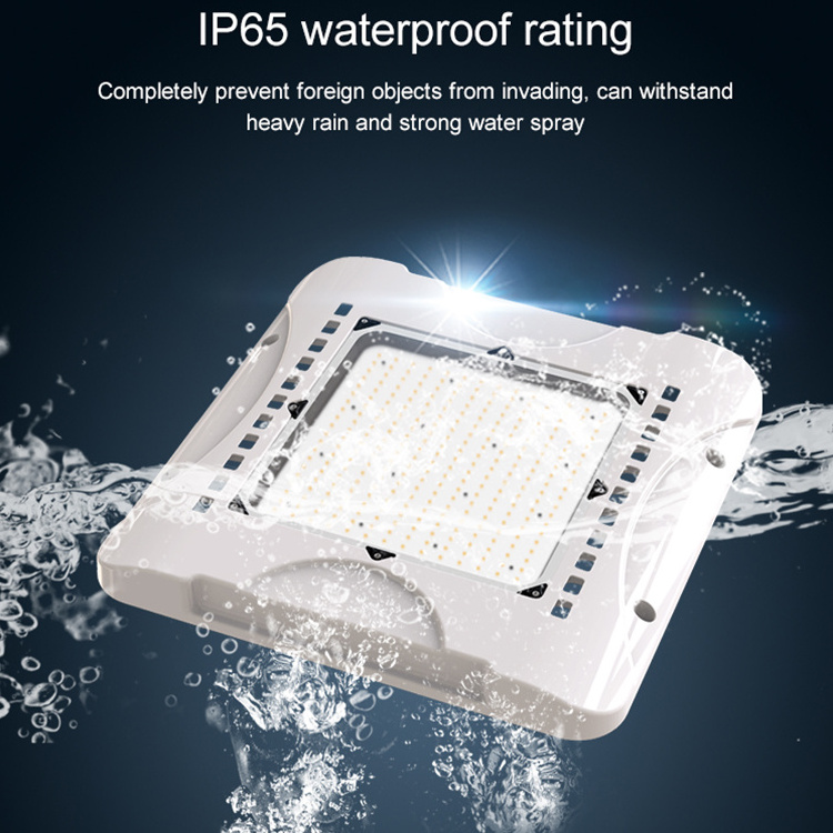 High Quality Outdoor Waterproof Ip65 Petrol Station Aluminum White 100w 150w 200w 240w Led Canopy Light