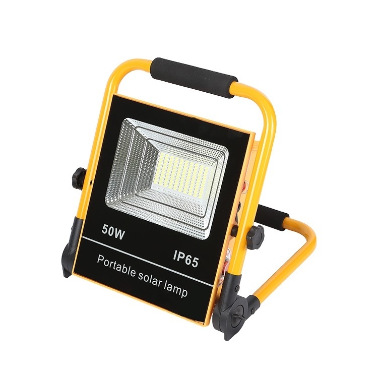 High Power Outdoor Camping Emergency Portable Waterproof Ip65 50w 100w Solar Led Flood Light