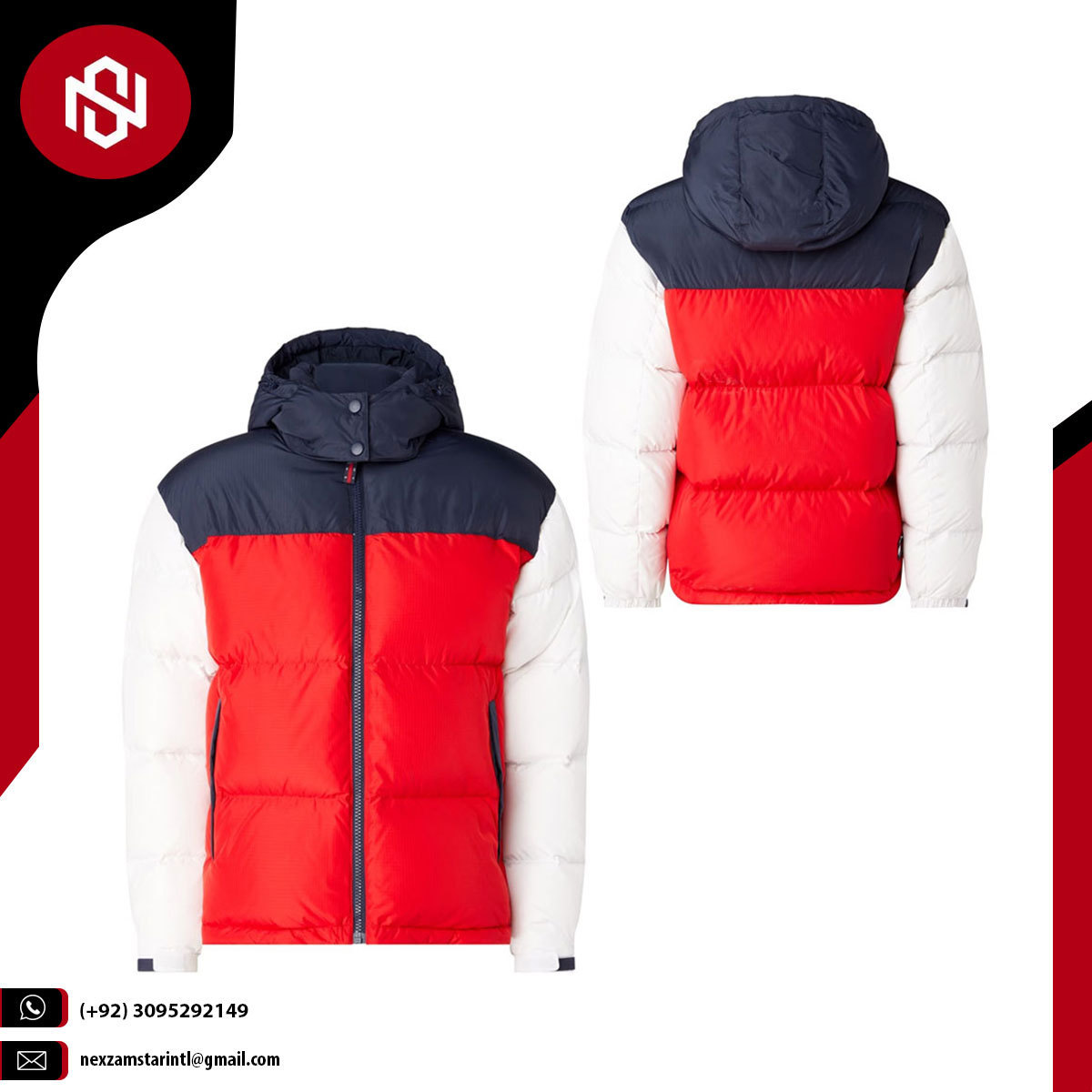 New fashionable men winter warm black hooded Puffer Jackets custom mens casual Puffer Jackets Plus size men's