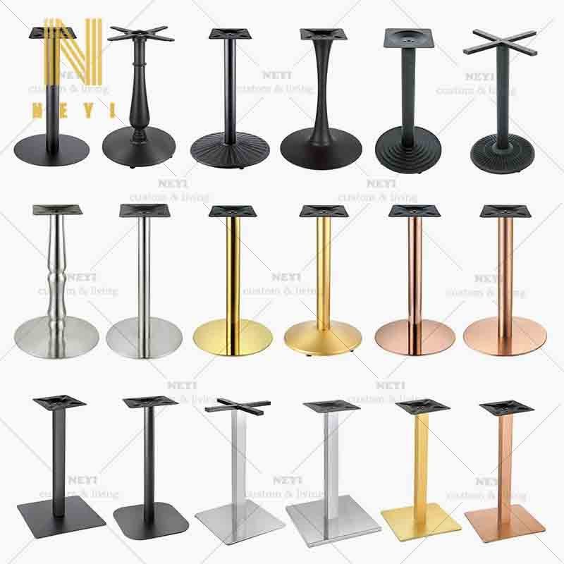 NEYI Manufacturer Table Legs Cast Iron Stainless Steel Restaurant Dining Metal Tulip Bar Table Base