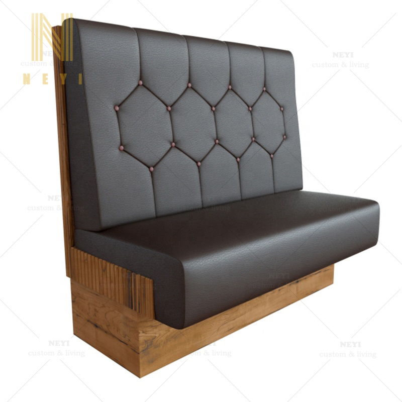 BT652 Leather Cafe Cushions Modern Restaurant Booth Seating