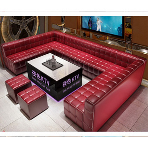 Booth Sofa Good Quality Pu Leather Modern Vip Strip Night Club Lounge Nail KTV Bar Furniture BT732