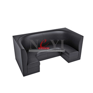 NEYI BT226 custom  modern leather  wood curved round circular dinning U shaped booth seating for bar