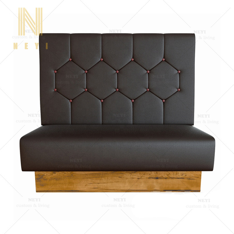 BT652 Leather Cafe Cushions Modern Restaurant Booth Seating