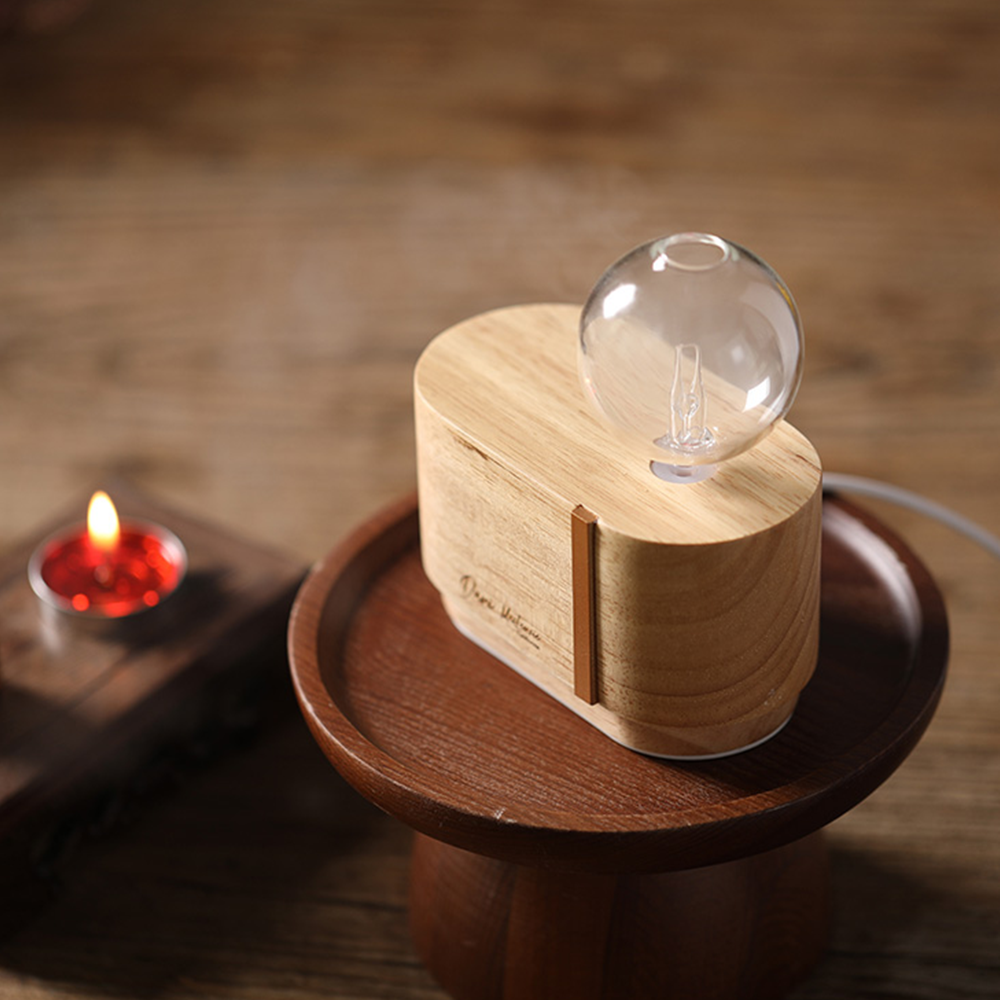 Diffuseur De Parfum, Personal Smart Wooden Fragrance Scent Essential Oil Cool Mist Aroma Difuser Machine For Sale