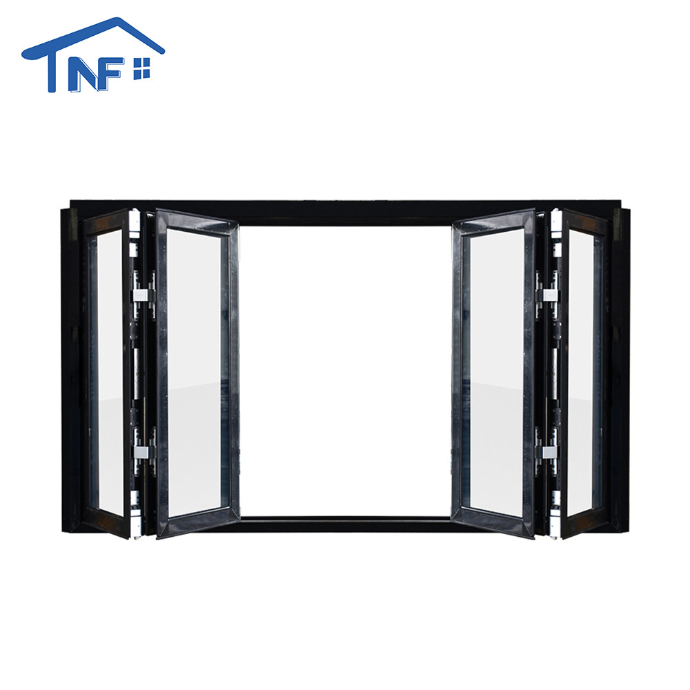 Aluminum accordion folding windows factory customization bifold door