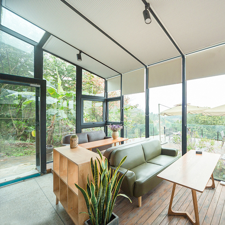 Strong Aluminium frame glass house/greenroom/sunroom with durable glass roof