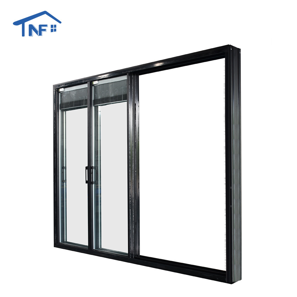 Burglar proof aluminum tempered glass sliding door veranda