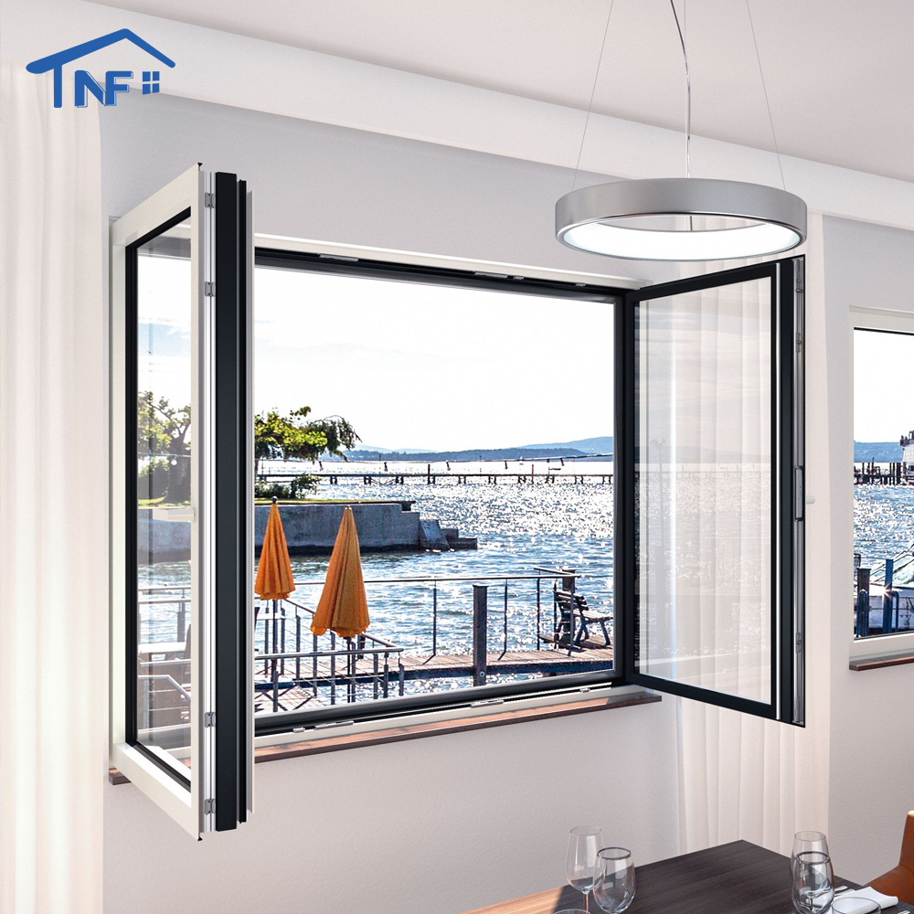 American NFRC Certification Hurricane Proof Impact Aluminium Frame Doors And Windows Aluminum Double Glaze Casement Window