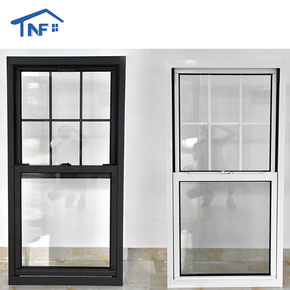 Aluminium up down sliding window double hung window