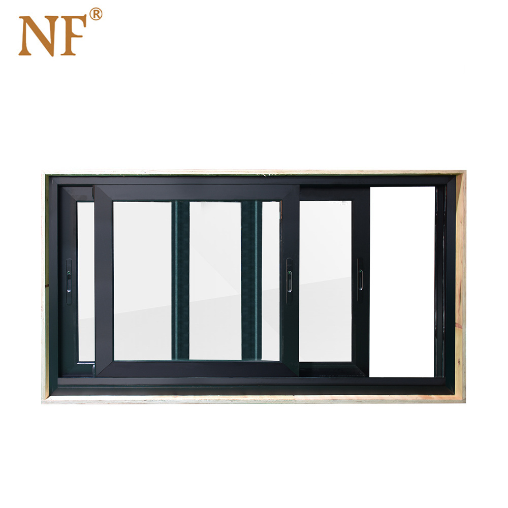 aluminum windows 70-series standard glass sliding reception  window sizes