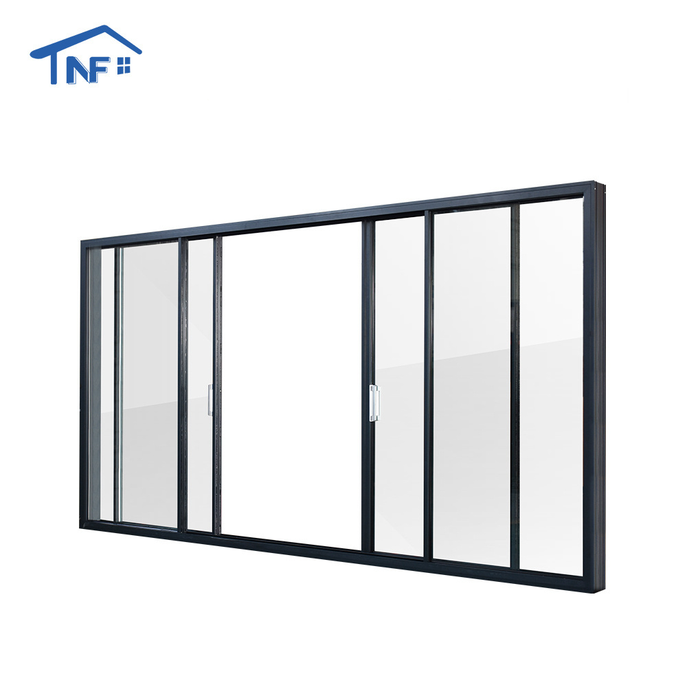 15 Years Warranty Aluminum Glass Pocket Door Transparent Sliding Door Triple Rail Linkage Sliding Doors