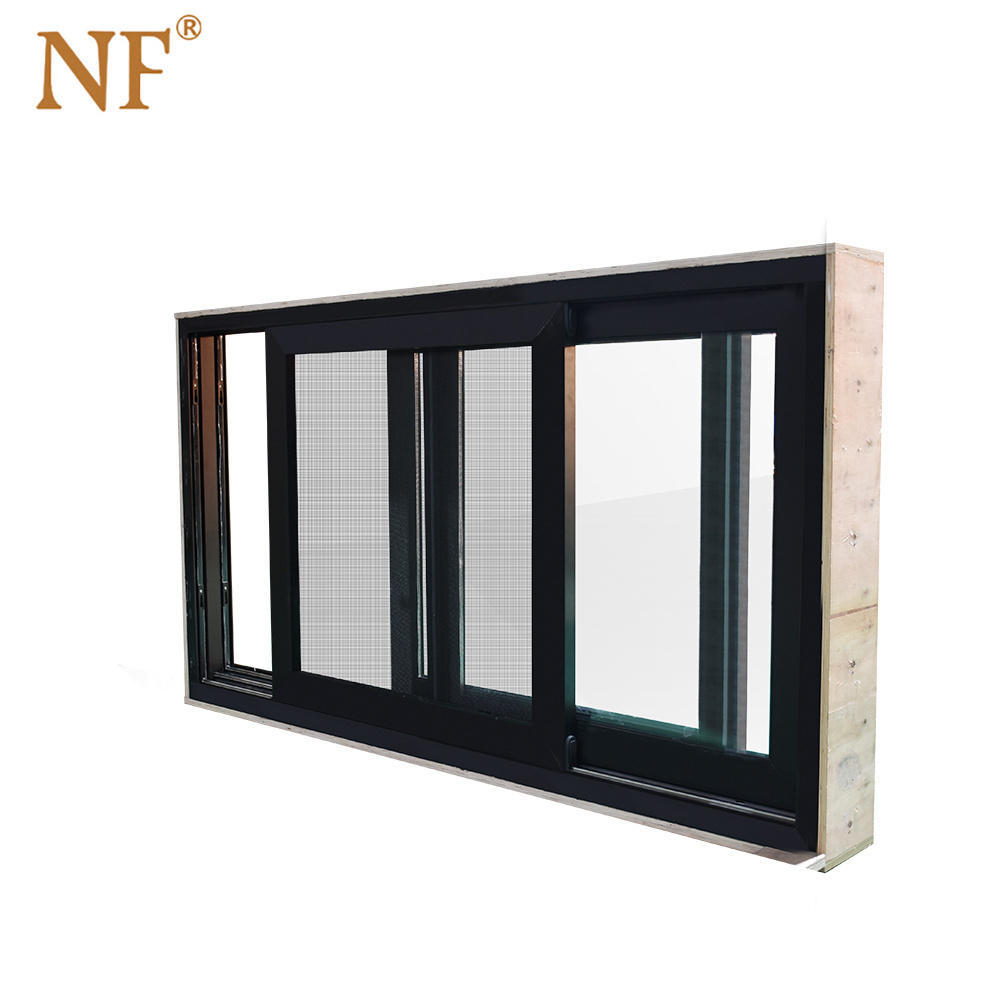 aluminum windows 70-series standard glass sliding reception  window sizes