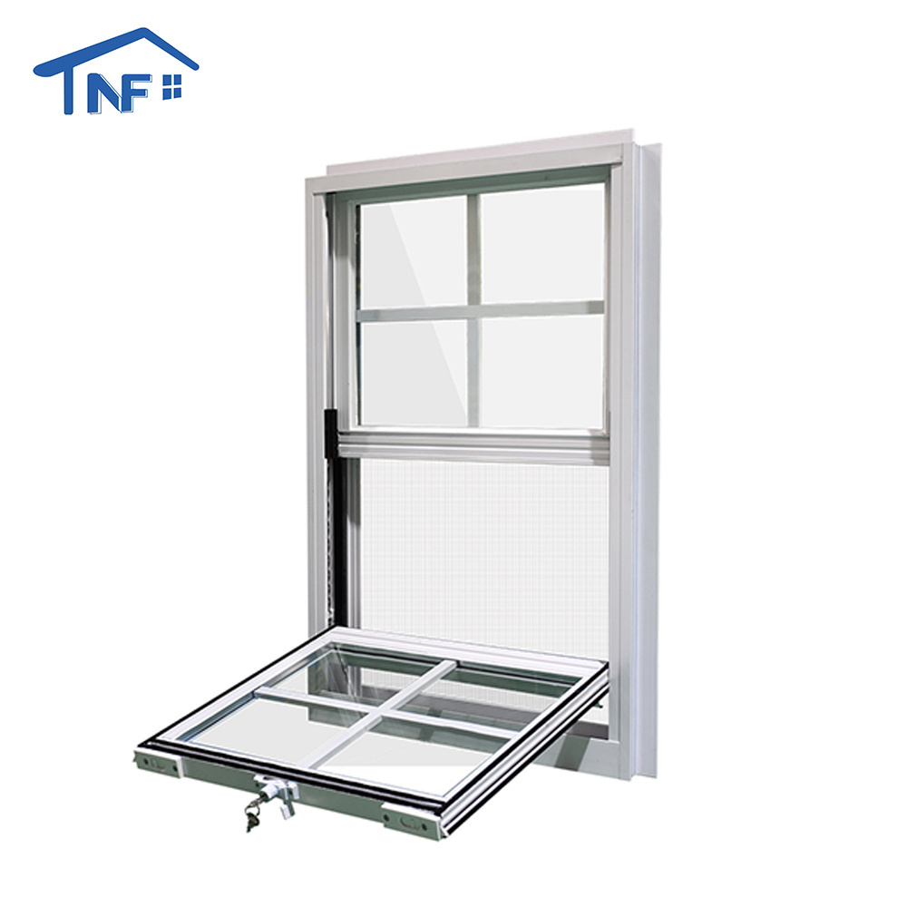 Aluminium up down sliding window double hung window