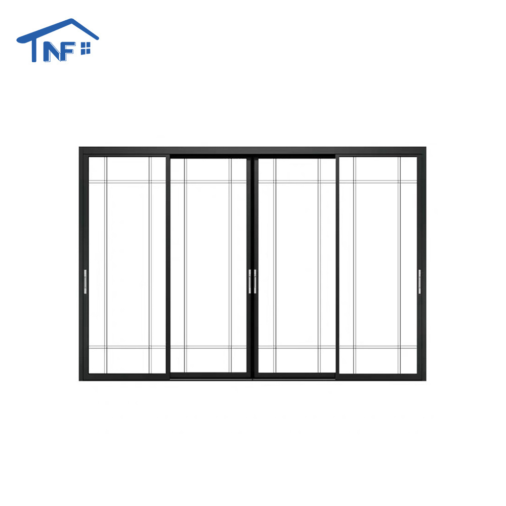 15 Years Warranty Aluminum Glass Pocket Door Transparent Sliding Door Triple Rail Linkage Sliding Doors