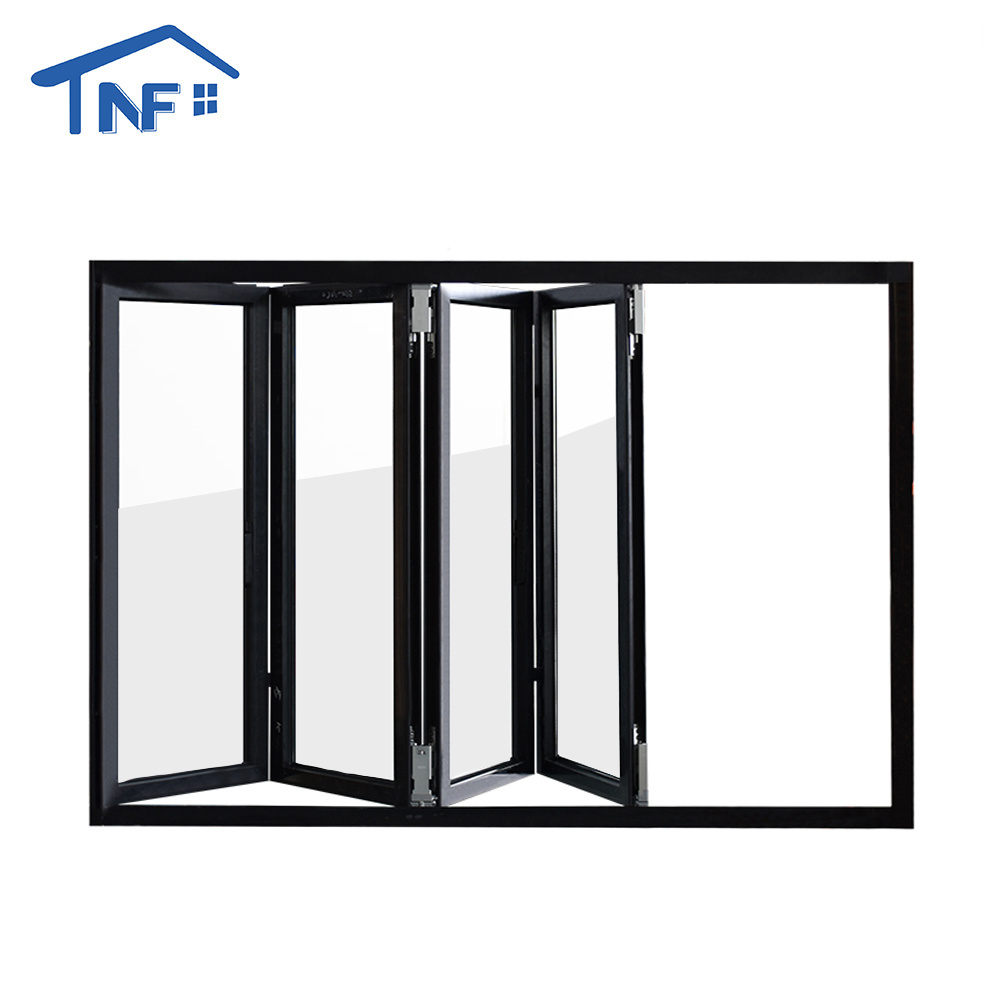 Aluminum accordion folding windows factory customization bifold door