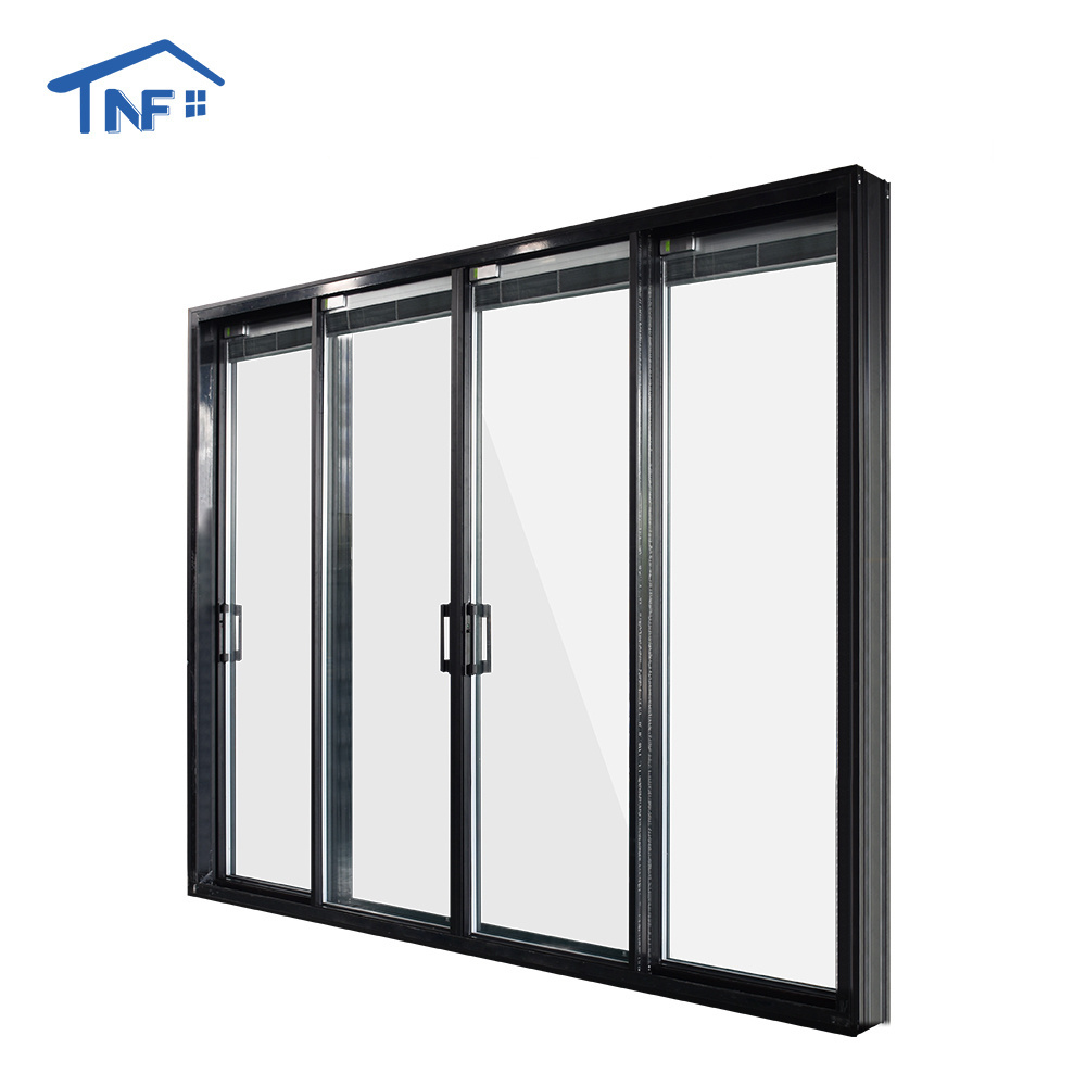 Burglar proof aluminum tempered glass sliding door veranda