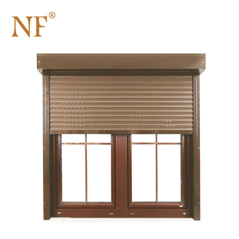 Aluminium electric roller shutter window