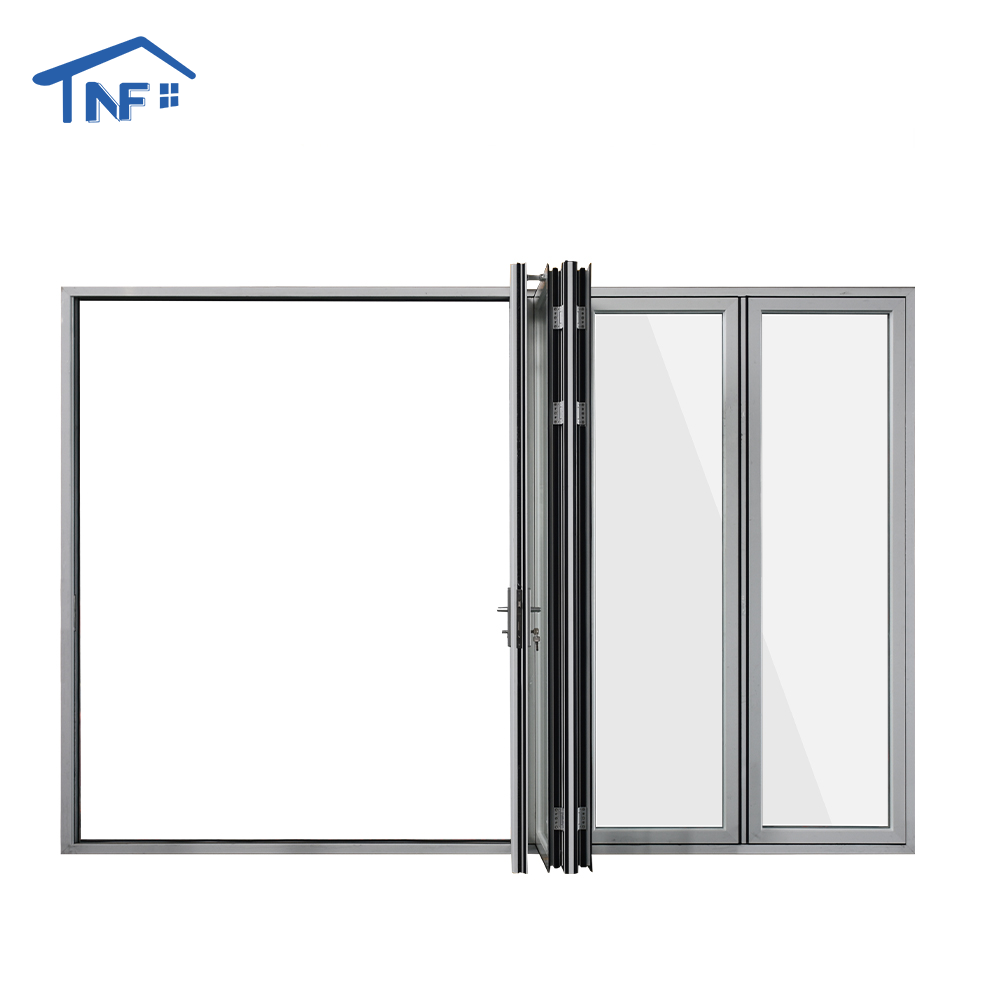 NFRC folding sliding door system aluminum concertina folding doors bifold door