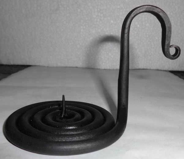 Best Selling Hand Forged Walking Pillar Candle Holder, Blacksmith Made, Spiral Chamber Candle Holder Rustic Vintage Swirl Stick