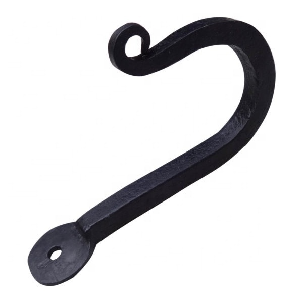 Hand Forged Wrought Iron Viking Flat Wall Hook For Kitchen, Pot, Towel, Coat, Key Hanger, Rustic Coat And Fire Place Hook