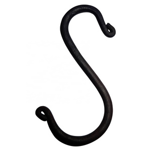 Hot Seller Hand Forged Camping Thin S Hook Planter Hook Planter Hanger Utensil Hanger Butchers Hooks Blacksmith Made