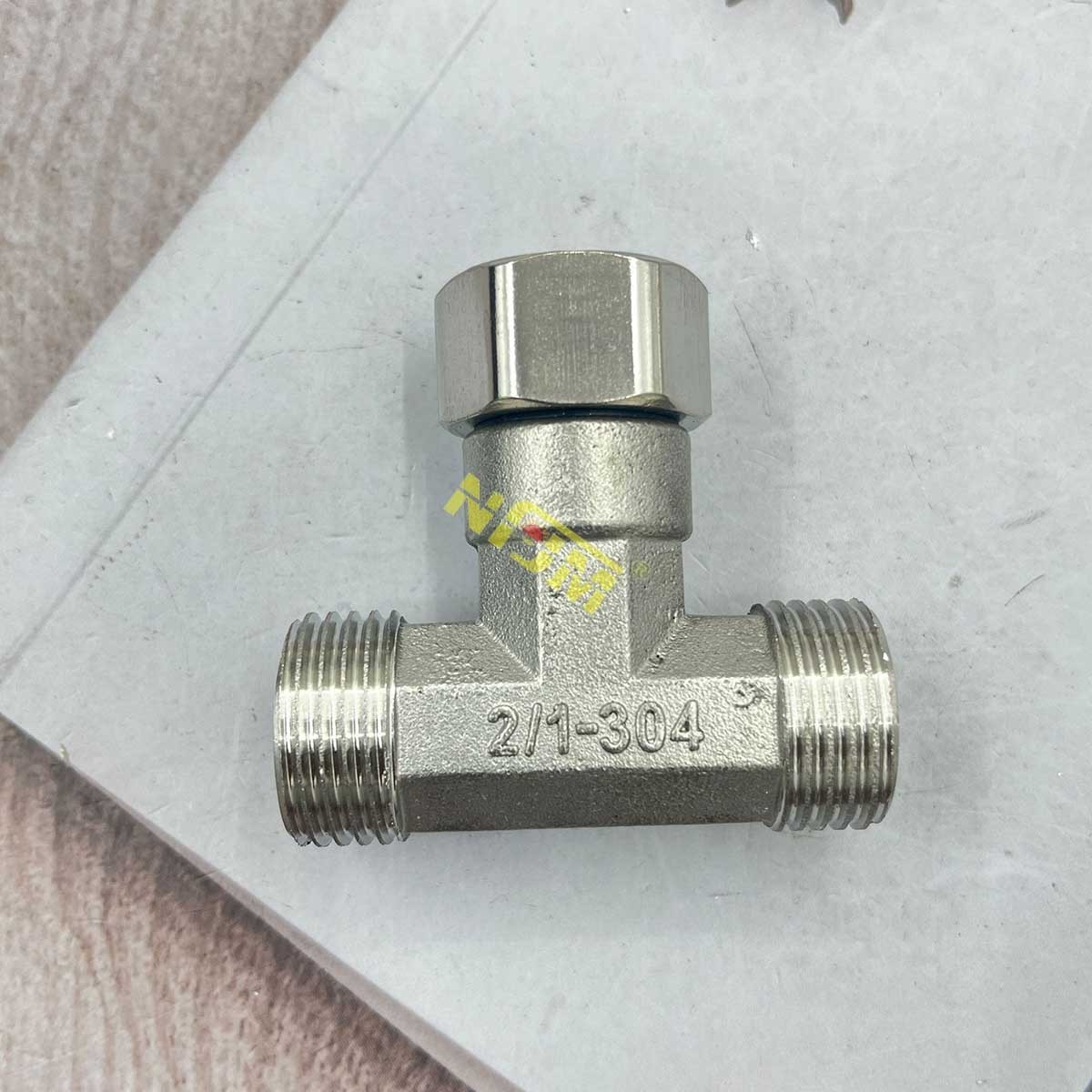 NFJM Stainless Steel G1/2 Union Hexagon Tee Elbow Connector 1/2