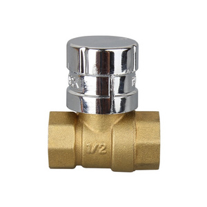 Brass magnetic lockout valve key water meter front valve heating heat switch handle