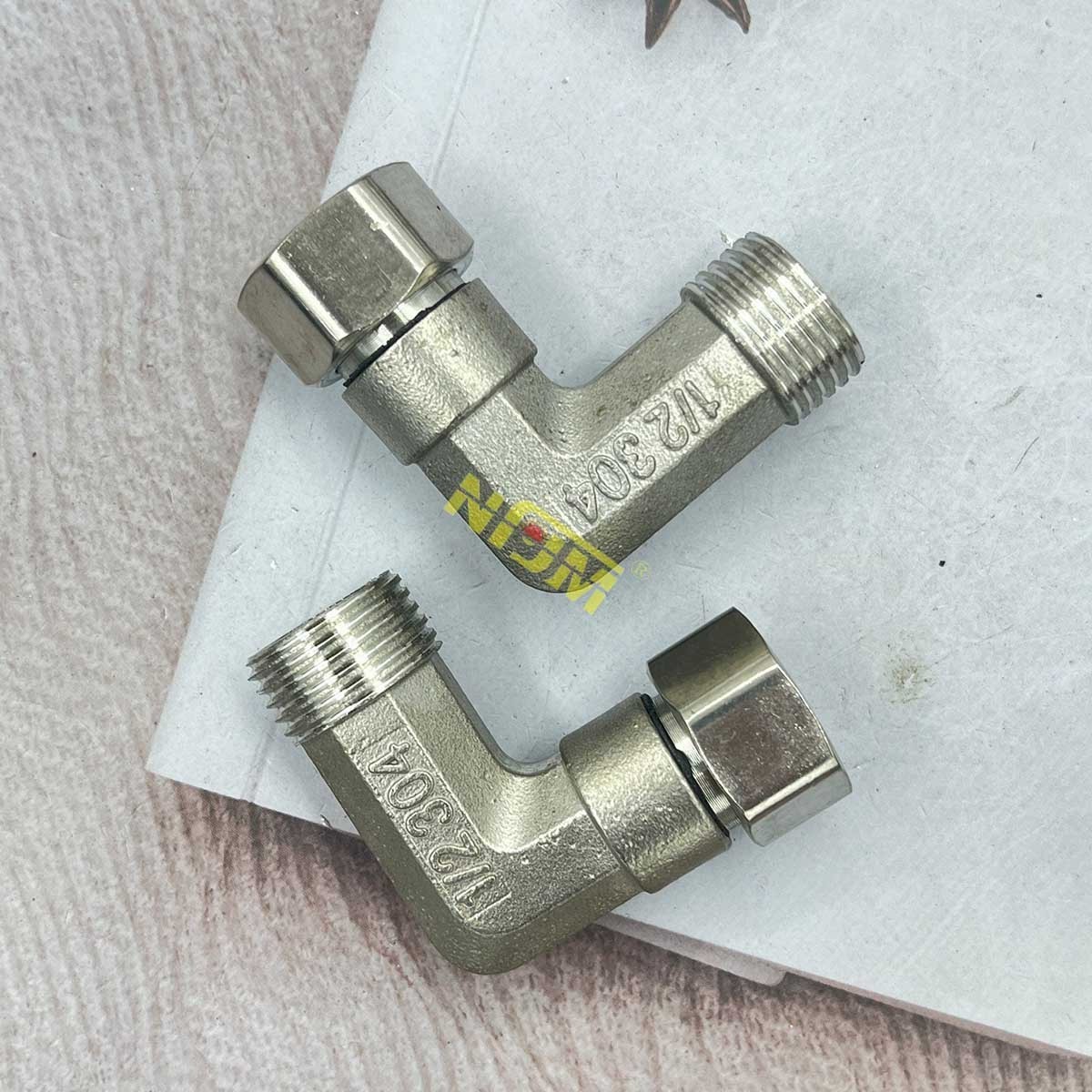 NFJM stainless Steel G1/2 Union Hexagon Tee Elbow Connector 1/2