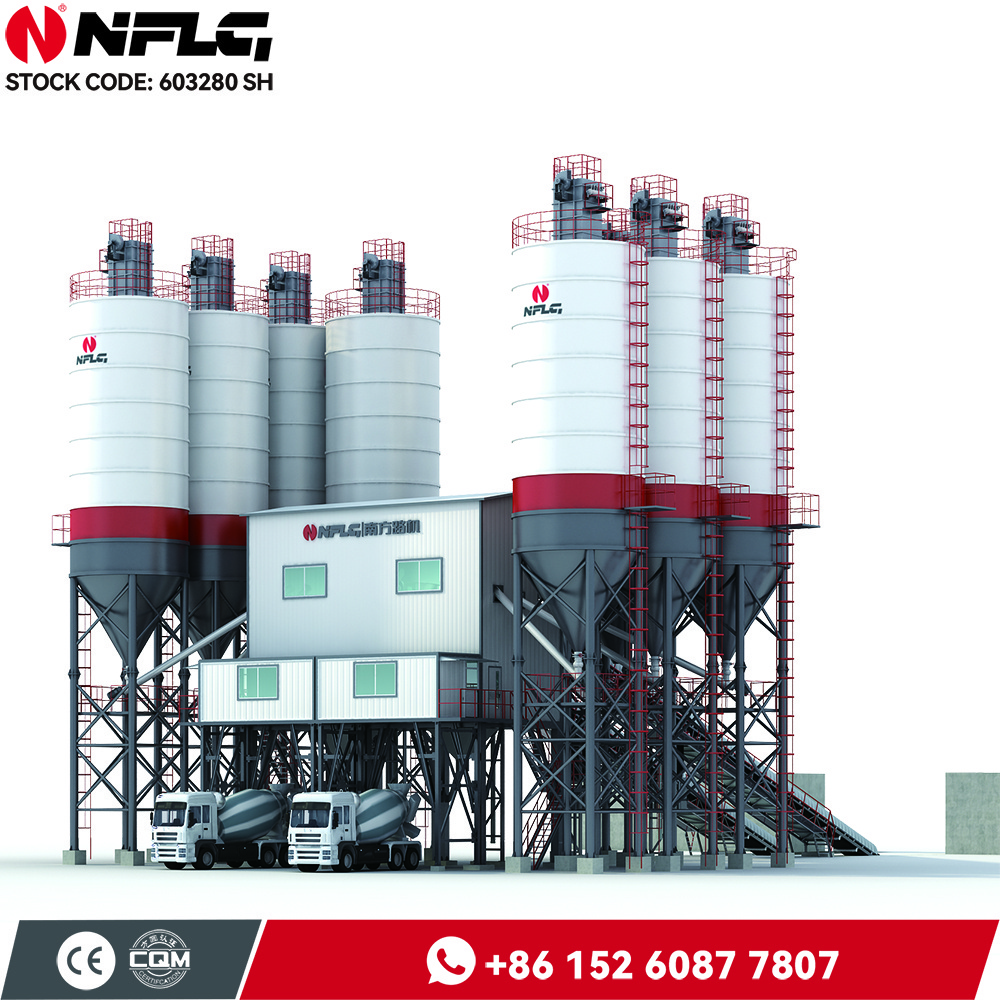 HZS50 High performance concrete Batching Plants fixed ready mixed cement mixer aggregate concrete mixing plant